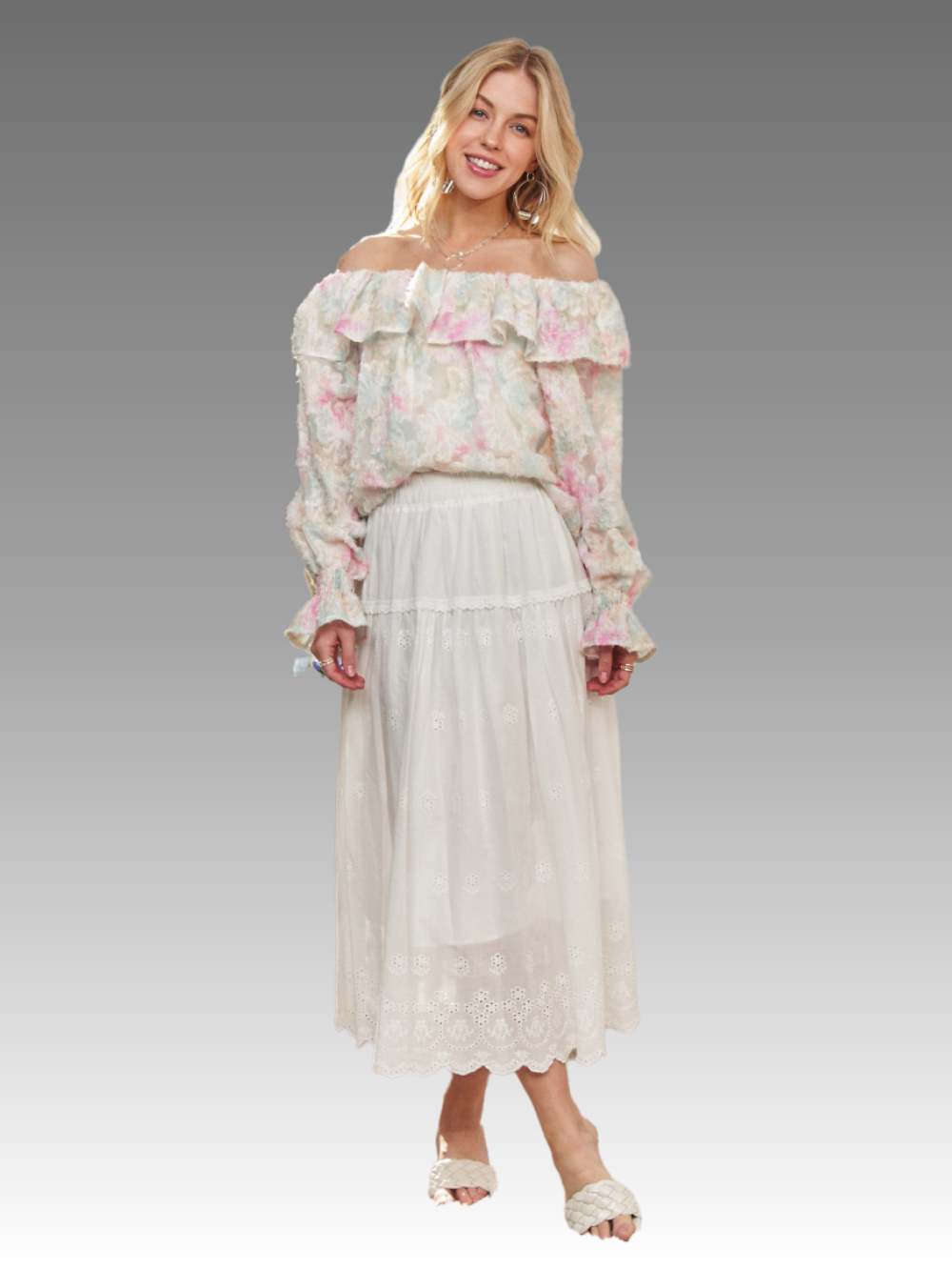 Solvivra Garden Whispers Off Shoulder Top