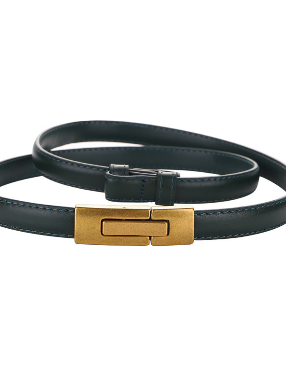 Solvivra Sleek Leather Button Belt