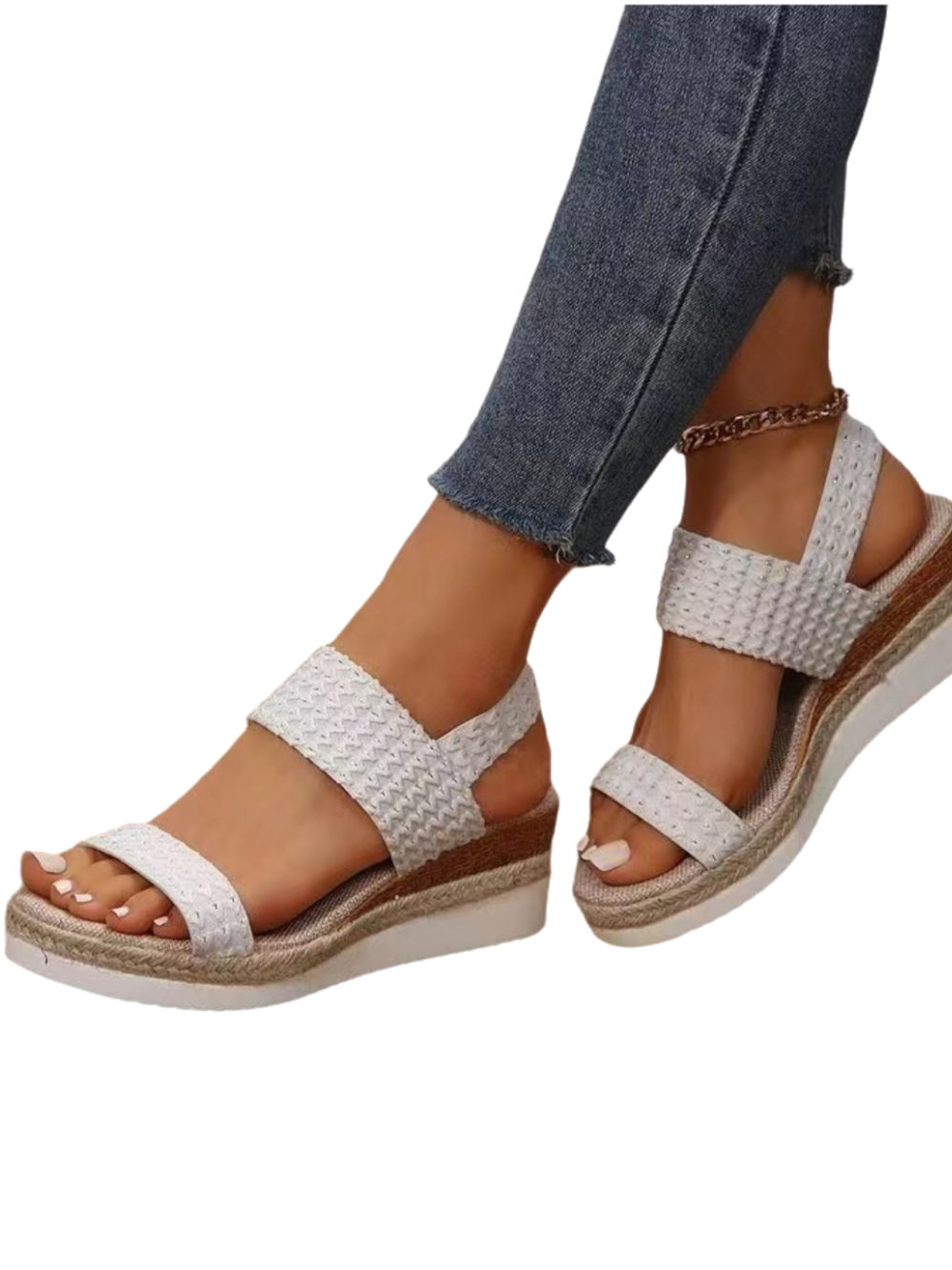 Solvivra Coastal Curve Wedge Sandals