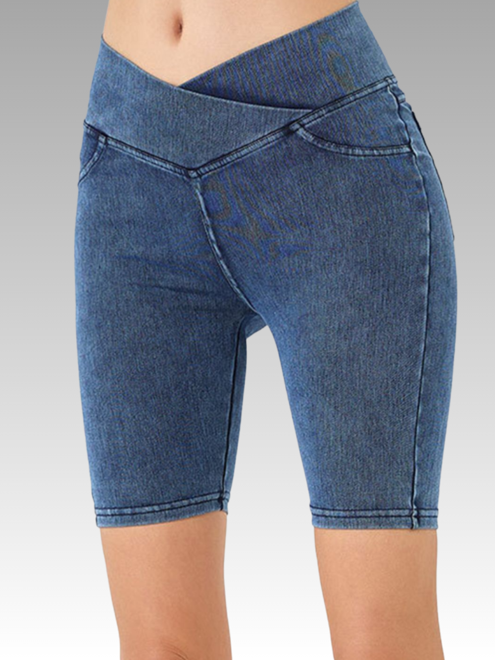 Solvivra Slay the Angle Denim Shorts