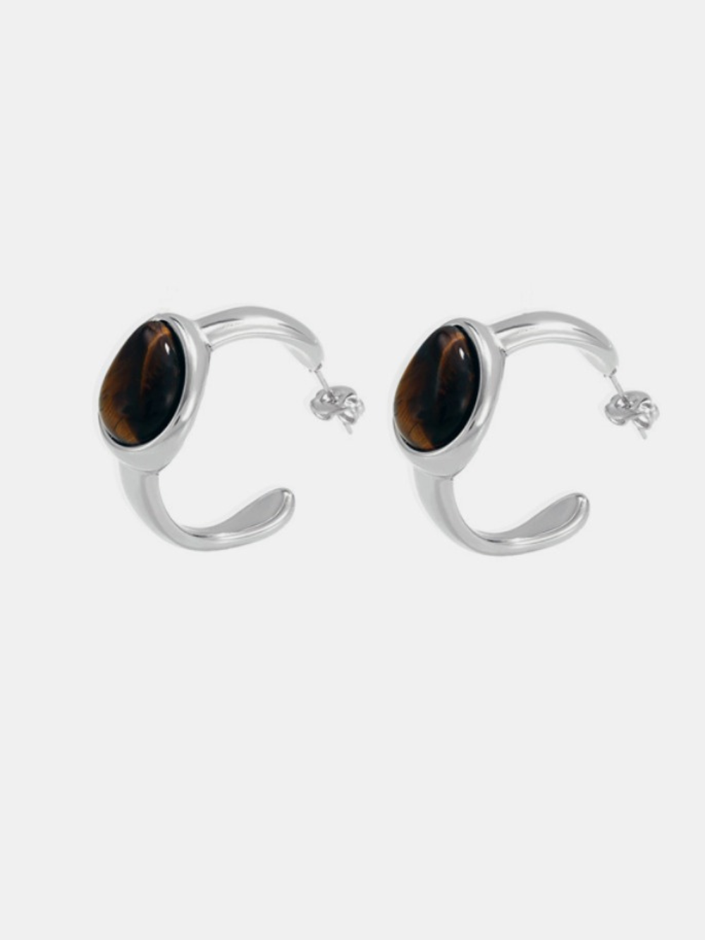Solvivra Stonecore Natural Tiger’s Eye Earrings
