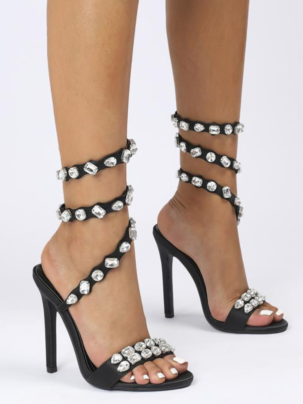 Solvivra Glitz Luxe Stiletto Sandals
