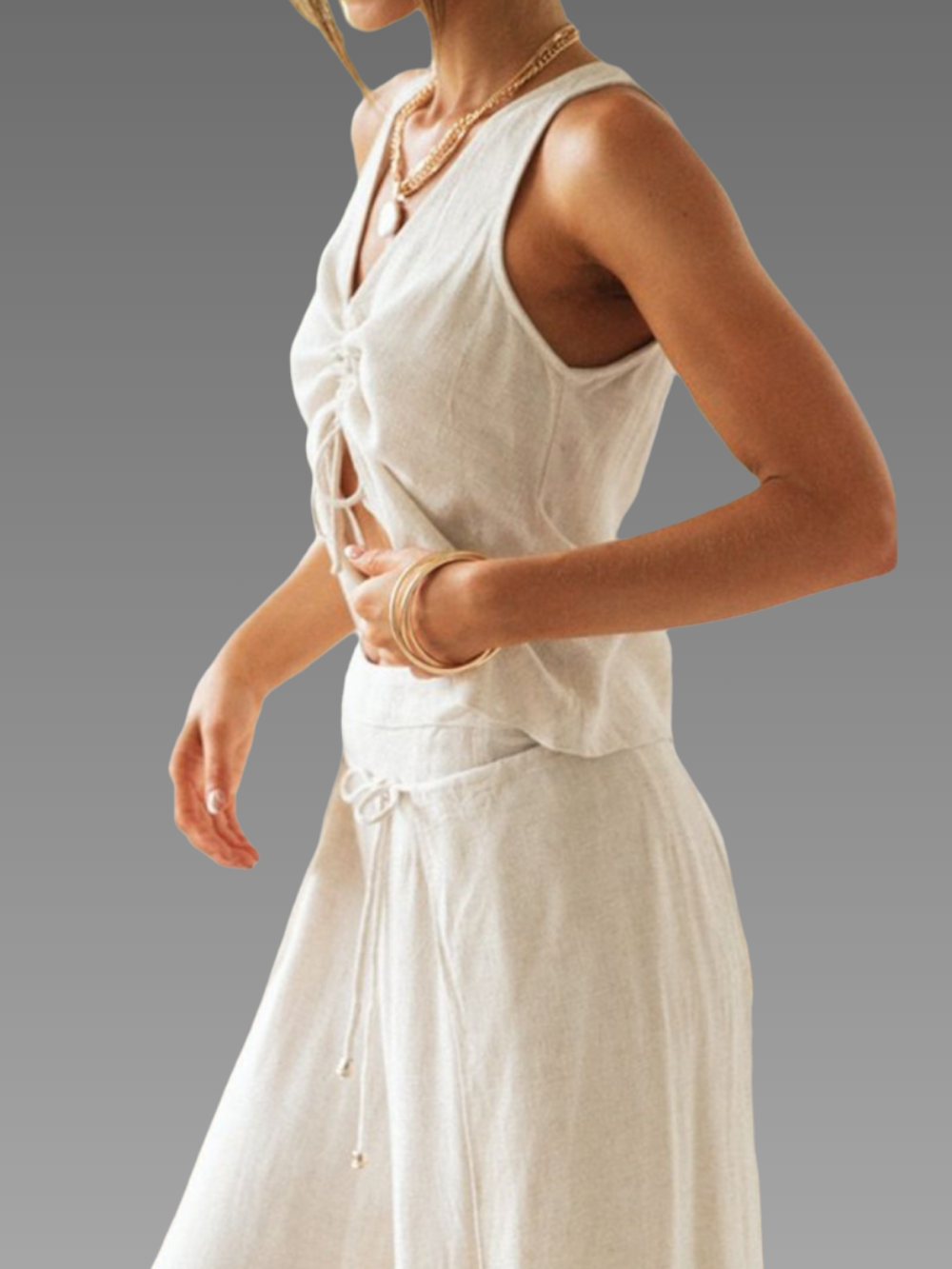 Solvivra Tied and Timeless Top and Pants Set