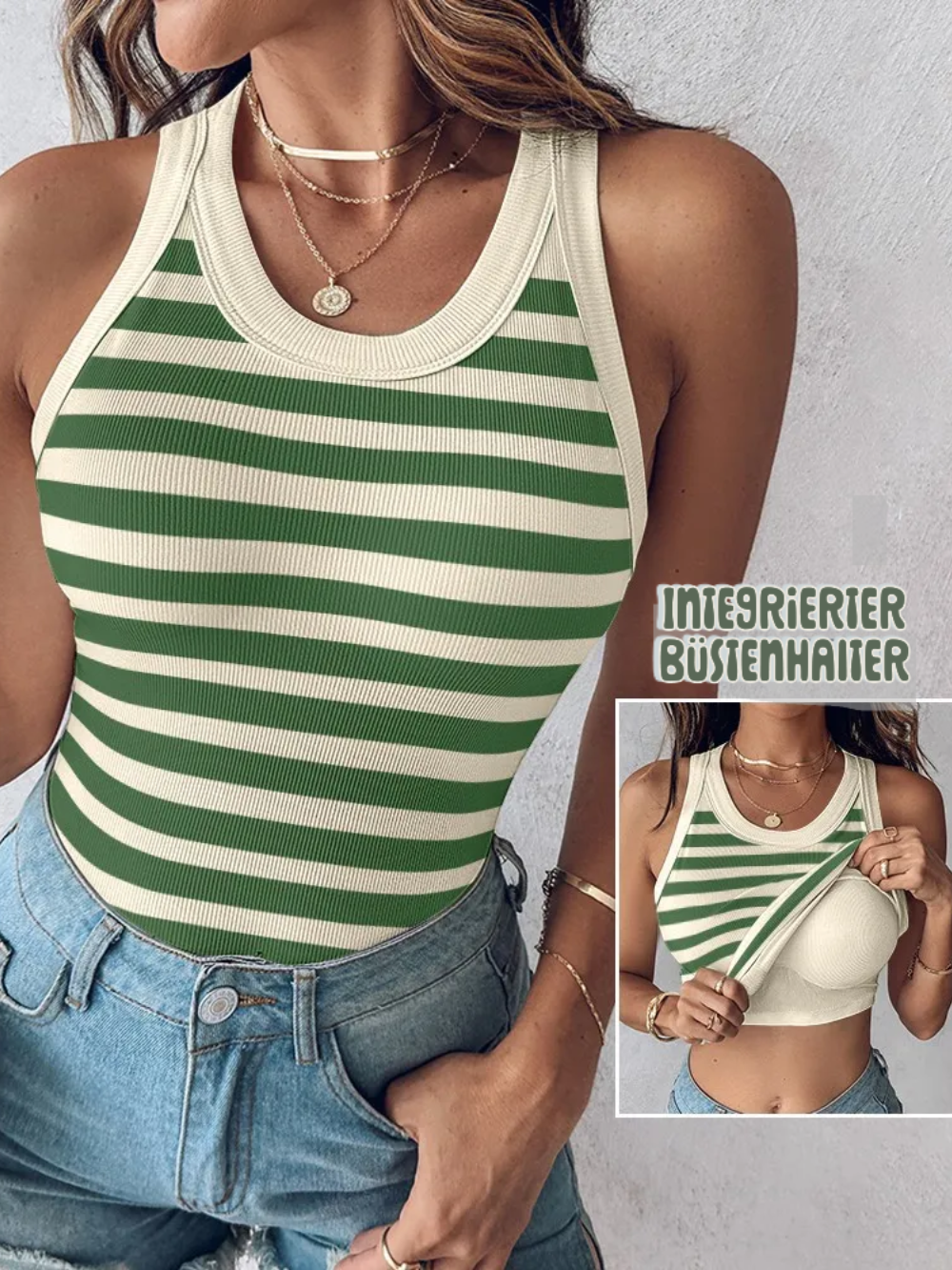 Solvivra Stripe & Chic Bralette Tank