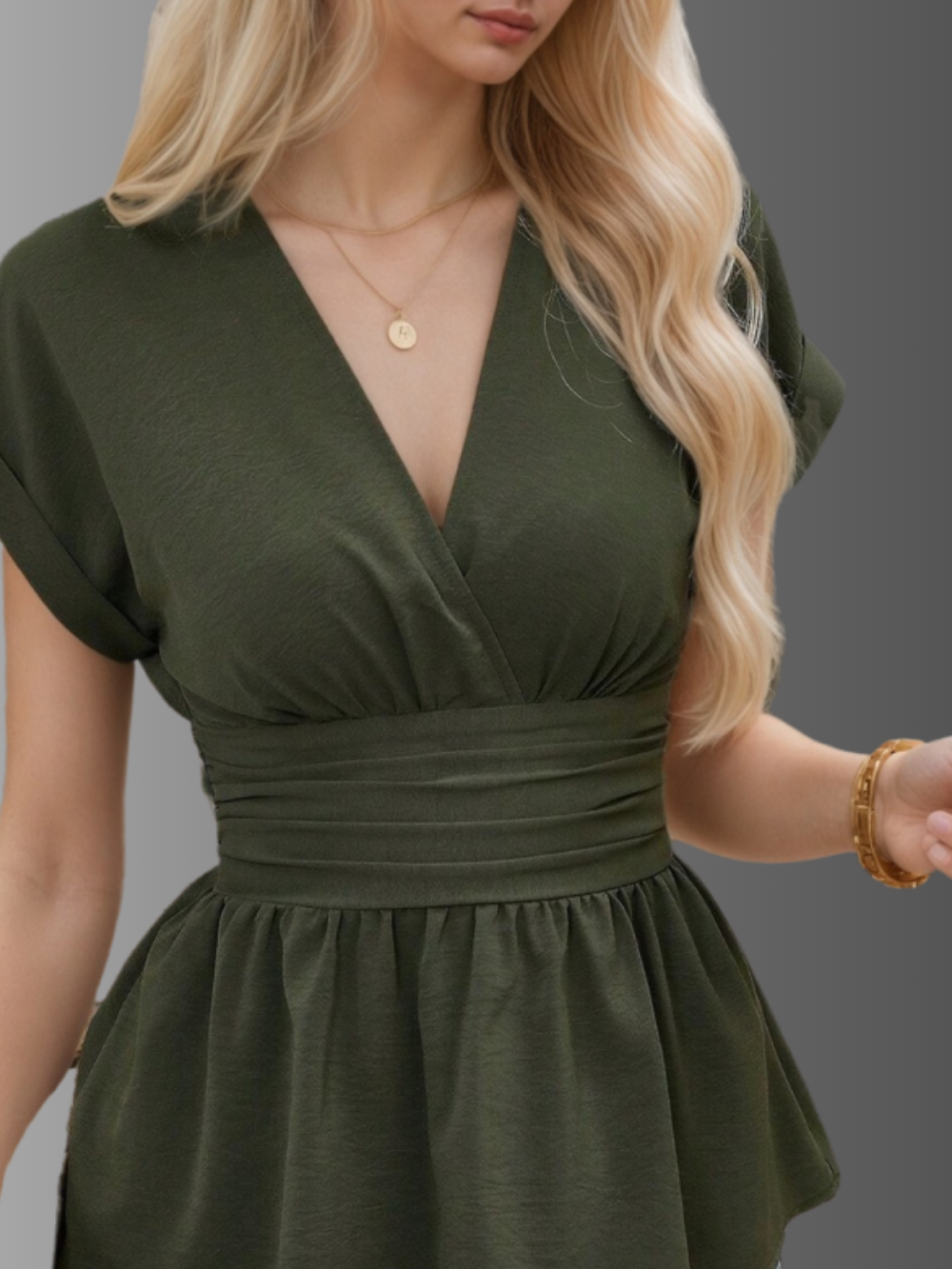 Solvivra Aura Wrap Short Sleeve Top