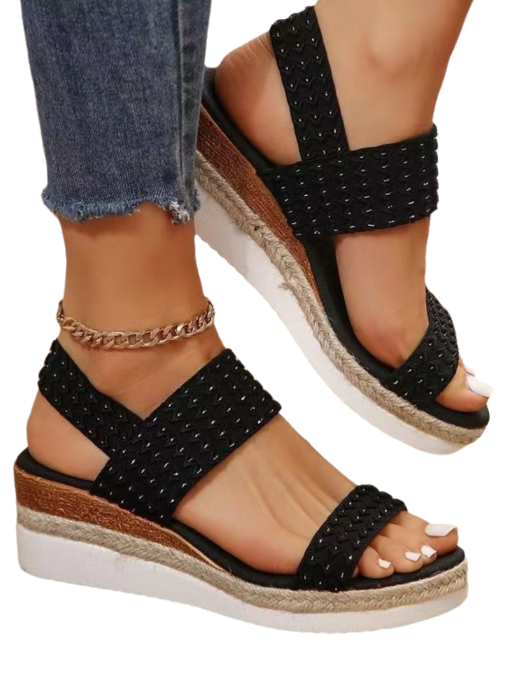 Solvivra Coastal Curve Wedge Sandals