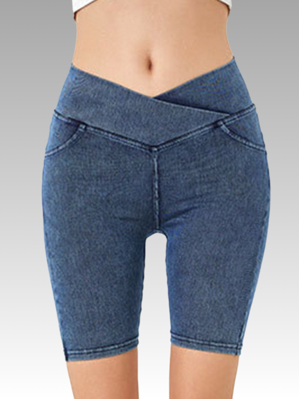 Solvivra Slay the Angle Denim Shorts