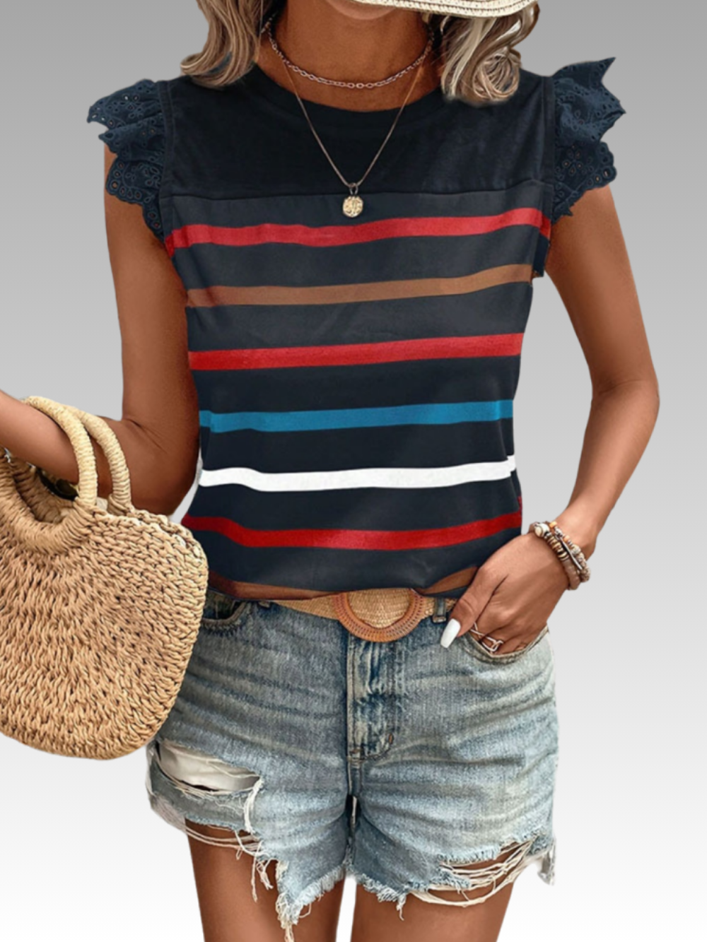 Solvivra Twirl of Stripes Top