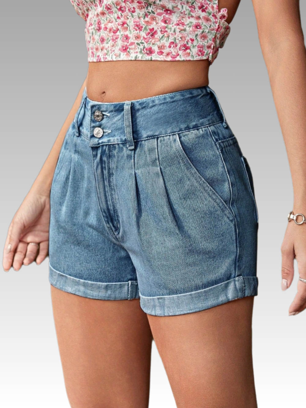 Solvivra High & Defined Denim Shorts
