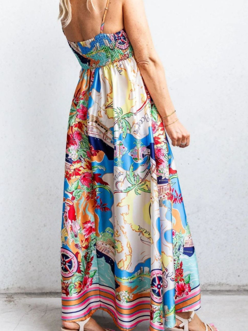 Solvivra Bloom Vista Smocked Maxi Dress