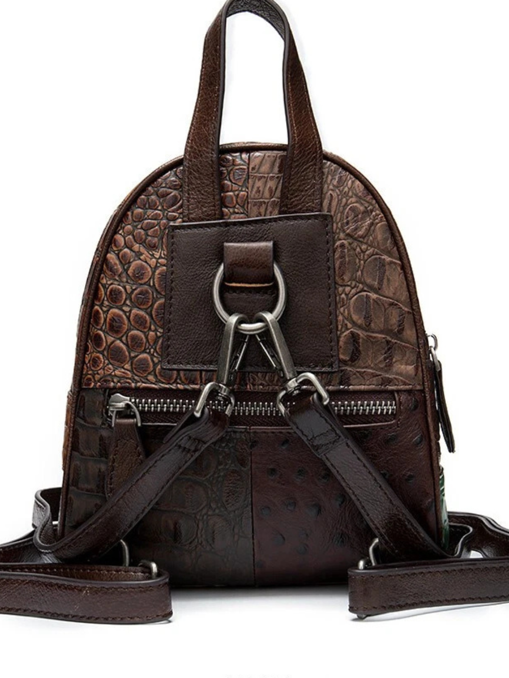Solvivra Rugged Patch Leather Backpack