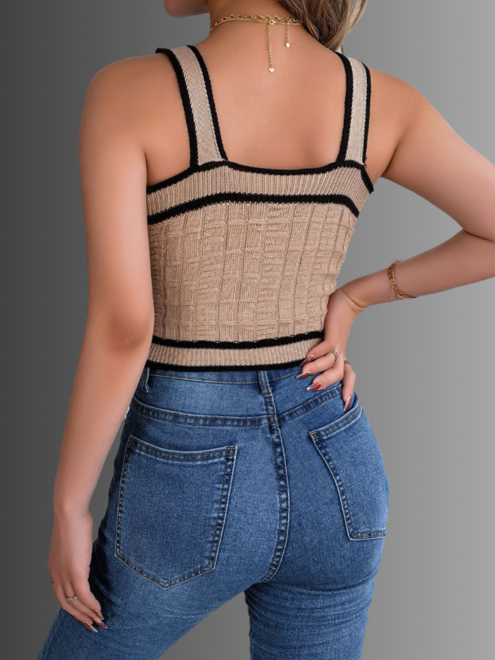 Solvivra Knit Happens Cropped Cami Top