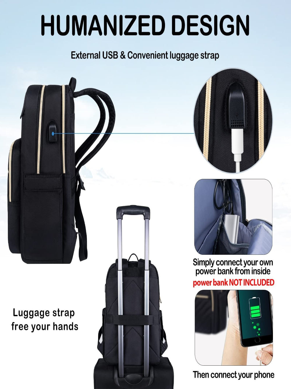 Solvivra Cargo Chic Large Capacity Backpack
