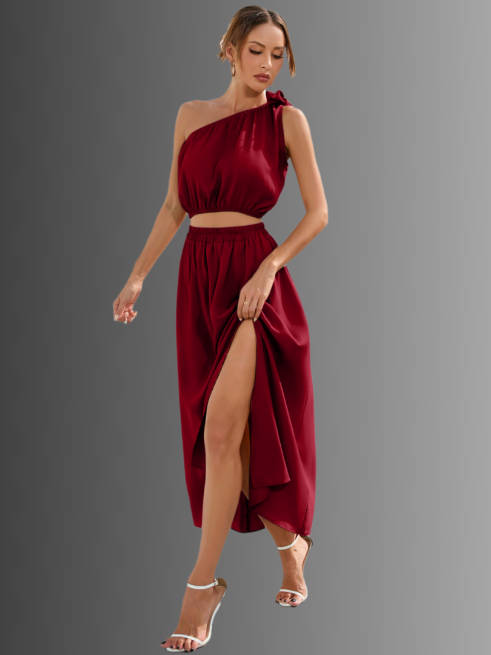 Solvivra Cut to Impress Top and Skirt Set