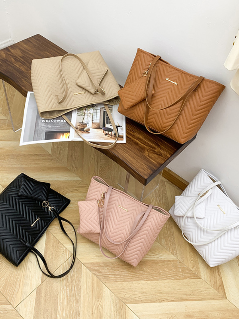 Solvivra Diamond Stitch Tote