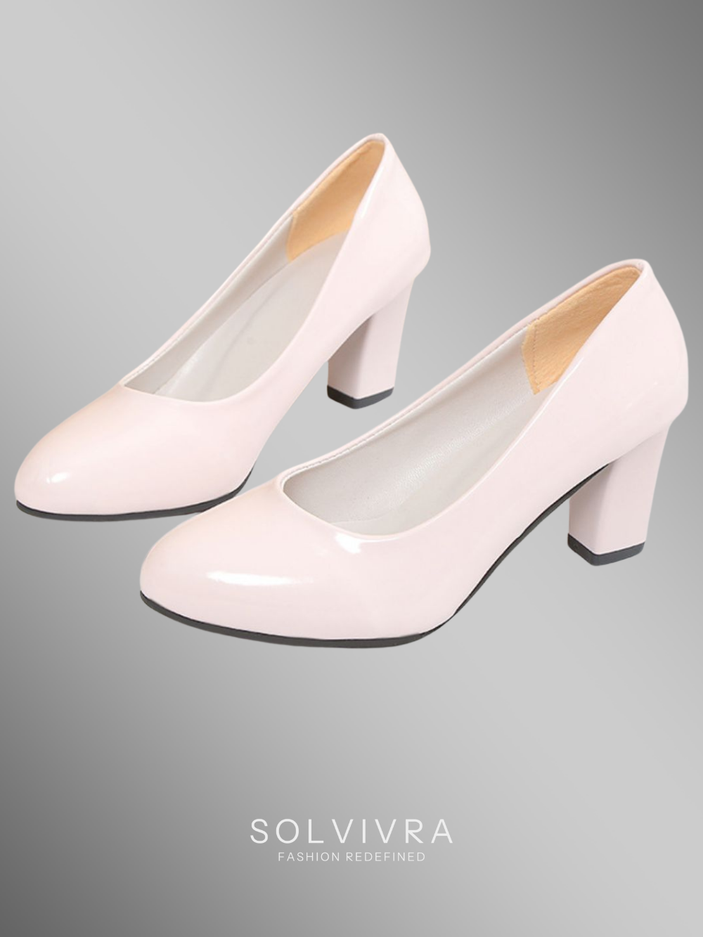 Solvivra Elle Step Block Heel Pumps