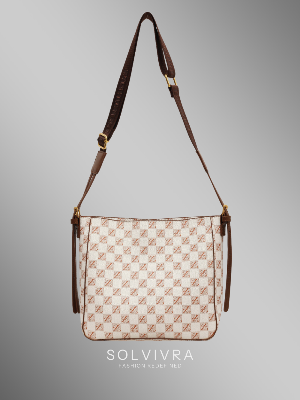 Solvivra Nara Check Adjustable Shoulder Bag