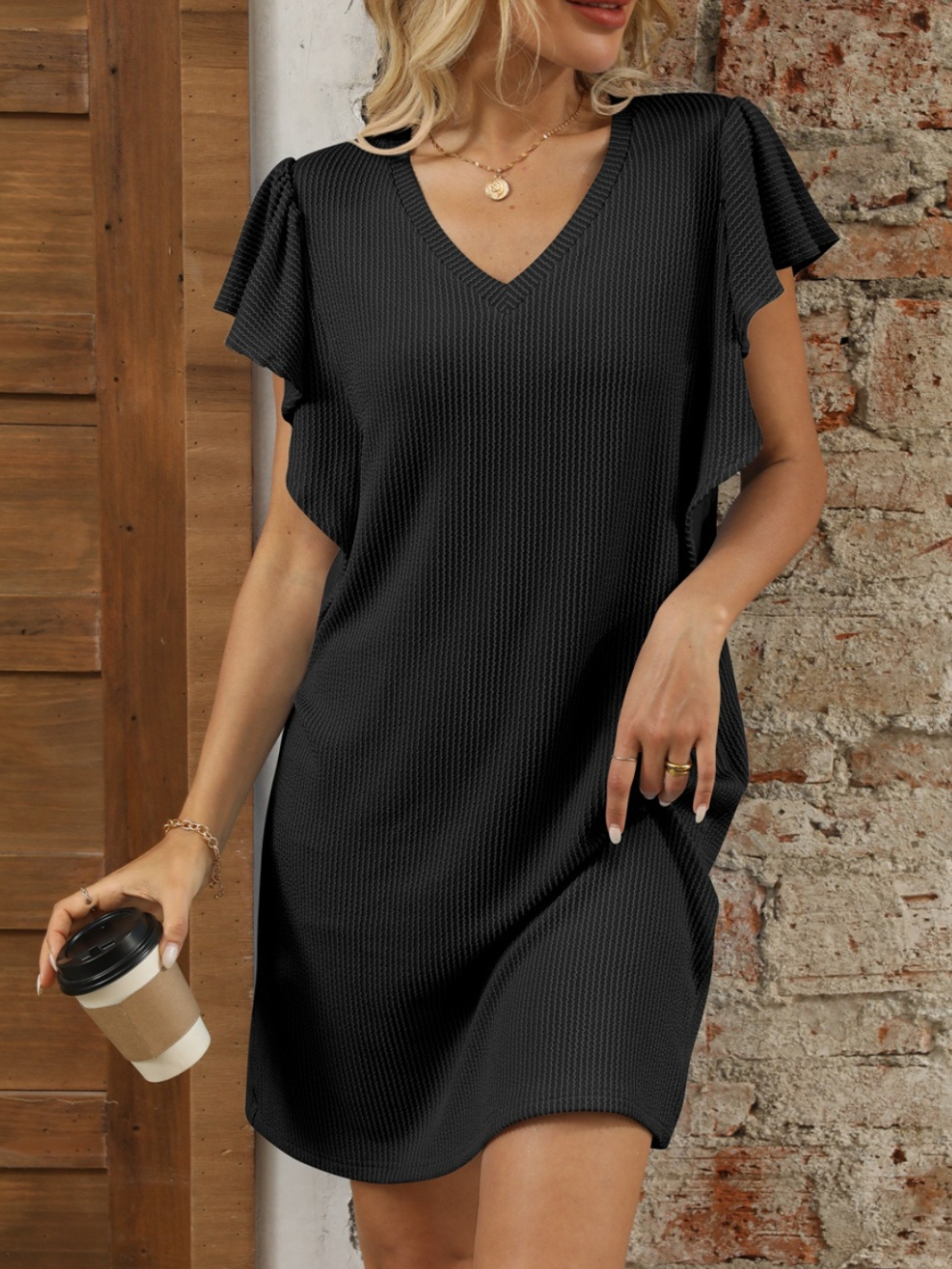 Solvivra Flirtiva Ruffle Mini Dress