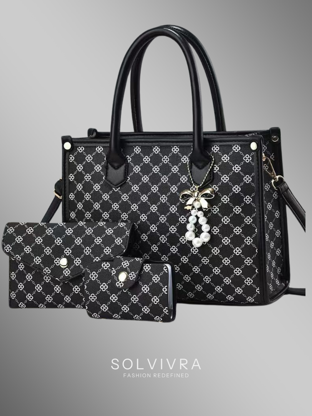 Solvivra ÉléganceTrio – 3-in-1 Luxe Handbag Set