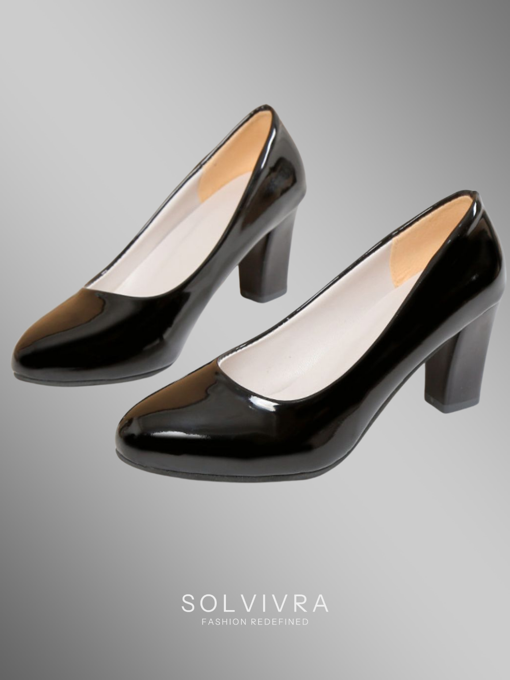 Solvivra Elle Step Block Heel Pumps