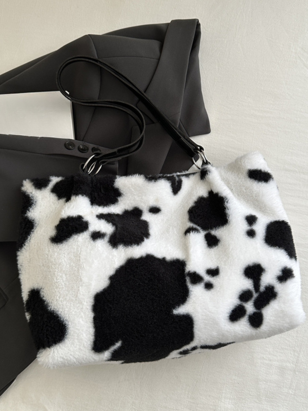 Solvivra Soft Square Plush Shoulder Bag