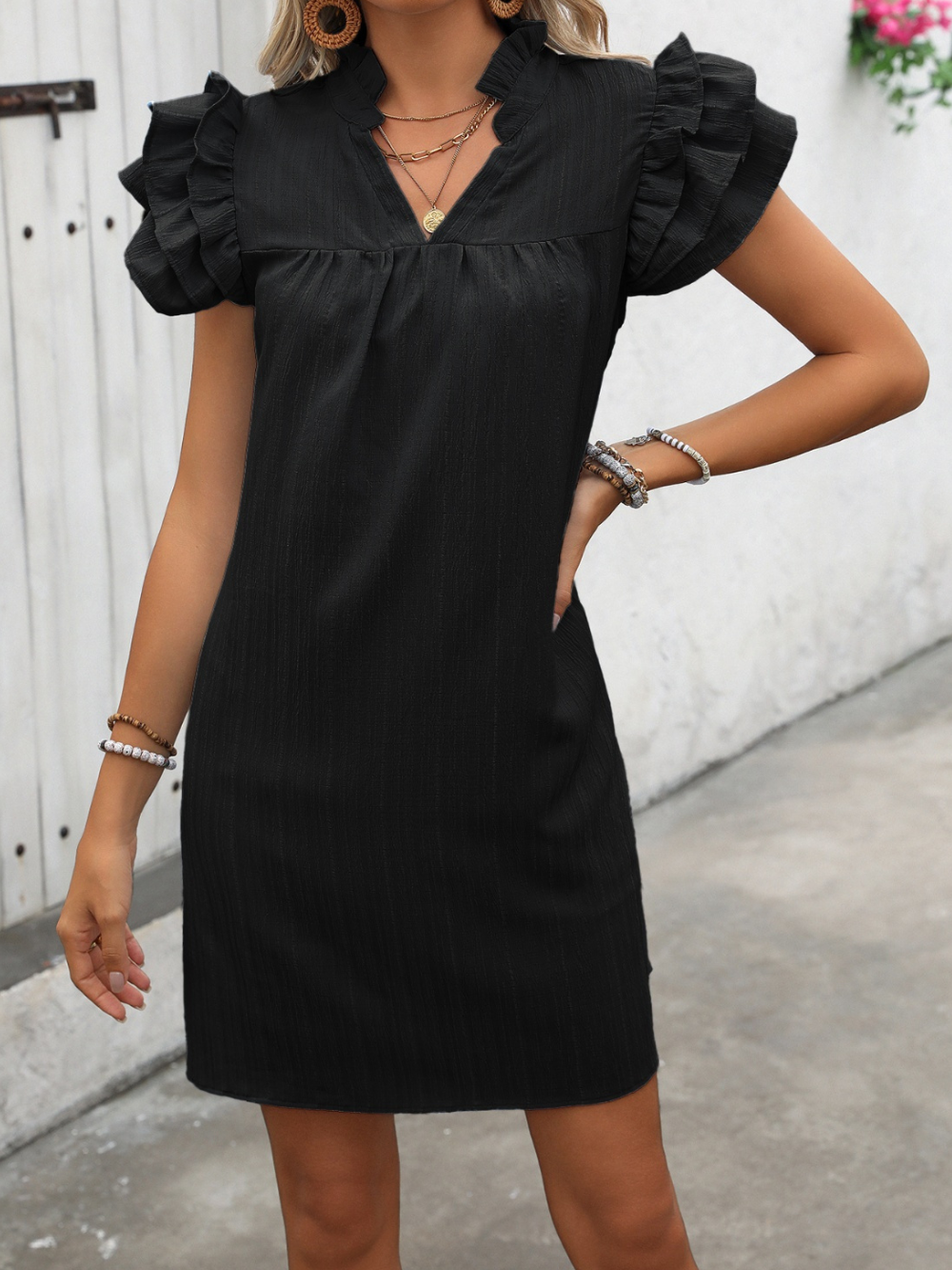 Solvivra Ivy Charm Ruffle Mini Dress