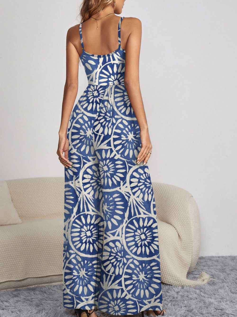 Solvivra Button Vista Wide-Leg Jumpsuit