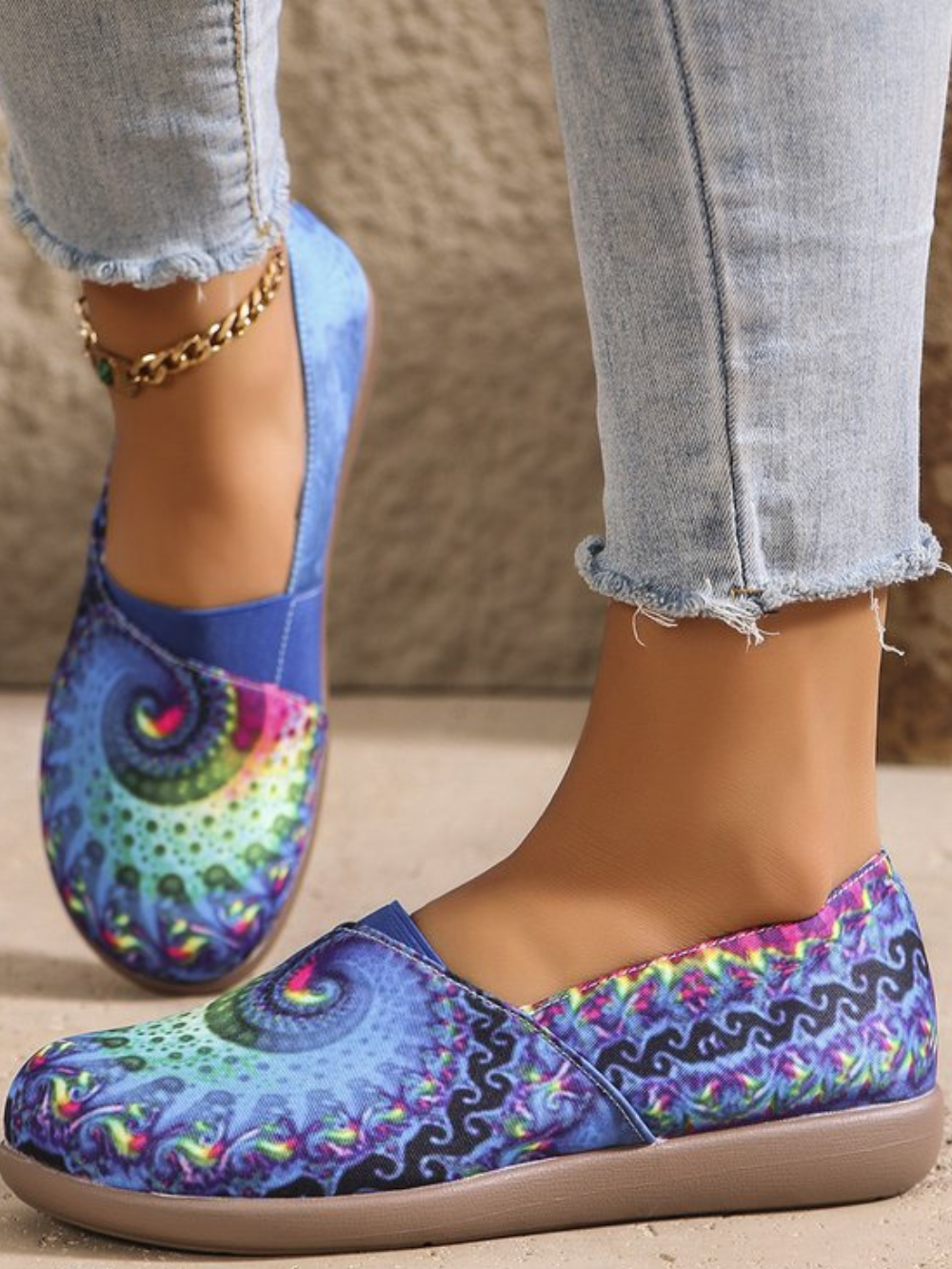Solvivra Zaya Spiral Boho Slip-Ons