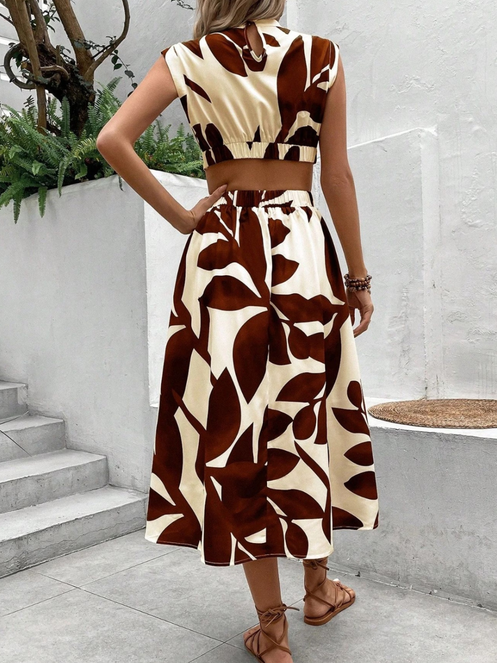 Solvivra Side Muse Cutout Midi Dress