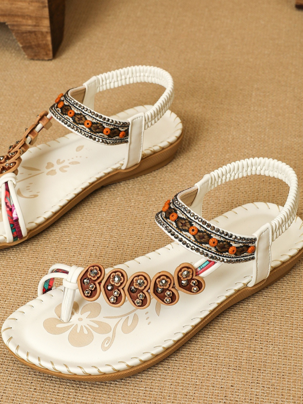 Solvivra Boho Luxe Flat Sandals