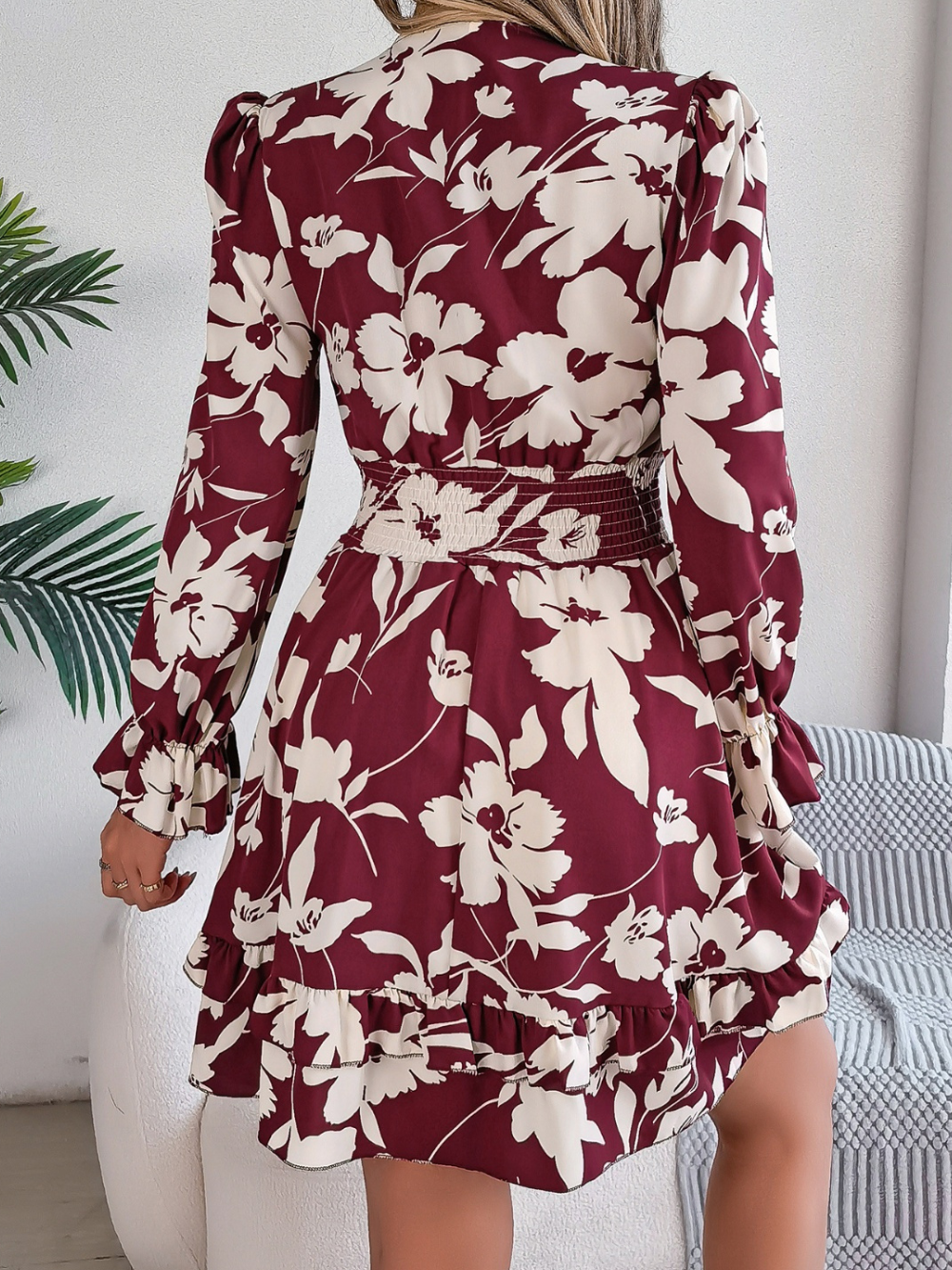 Solvivra Ruffle Charm Tie Dress