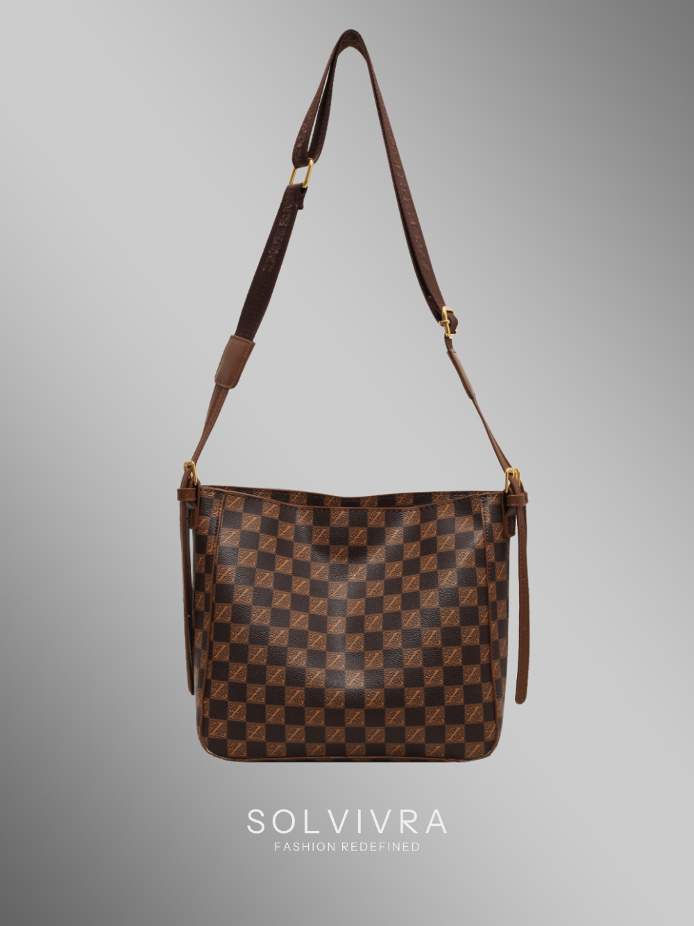 Solvivra Nara Check Adjustable Shoulder Bag