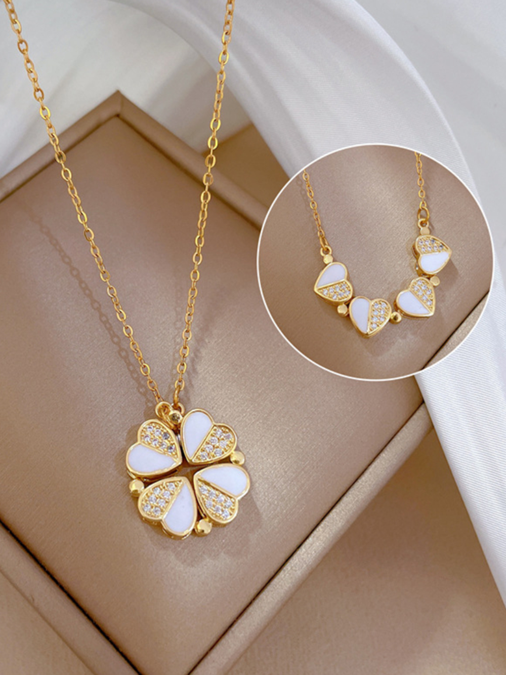 Solvivra Clover Heart Luxe Necklace