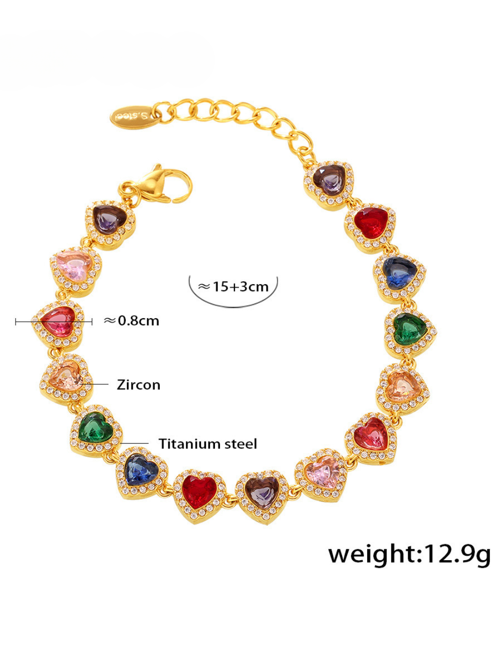 Solvivra Zircon Stitching Bracelet