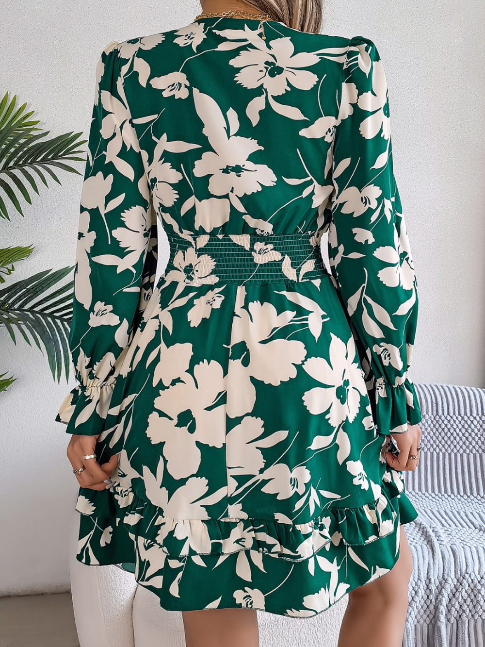Solvivra Ruffle Charm Tie Dress