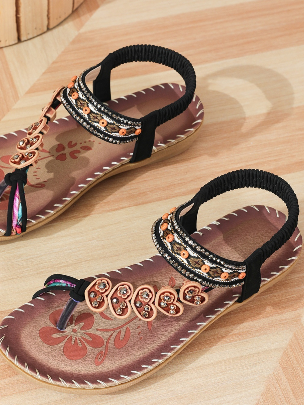 Solvivra Boho Luxe Flat Sandals