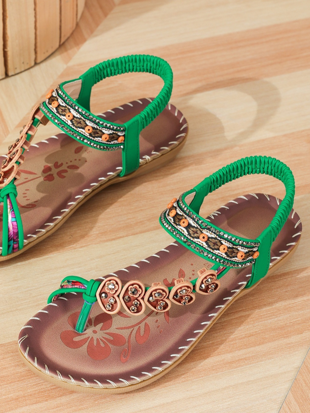 Solvivra Boho Luxe Flat Sandals