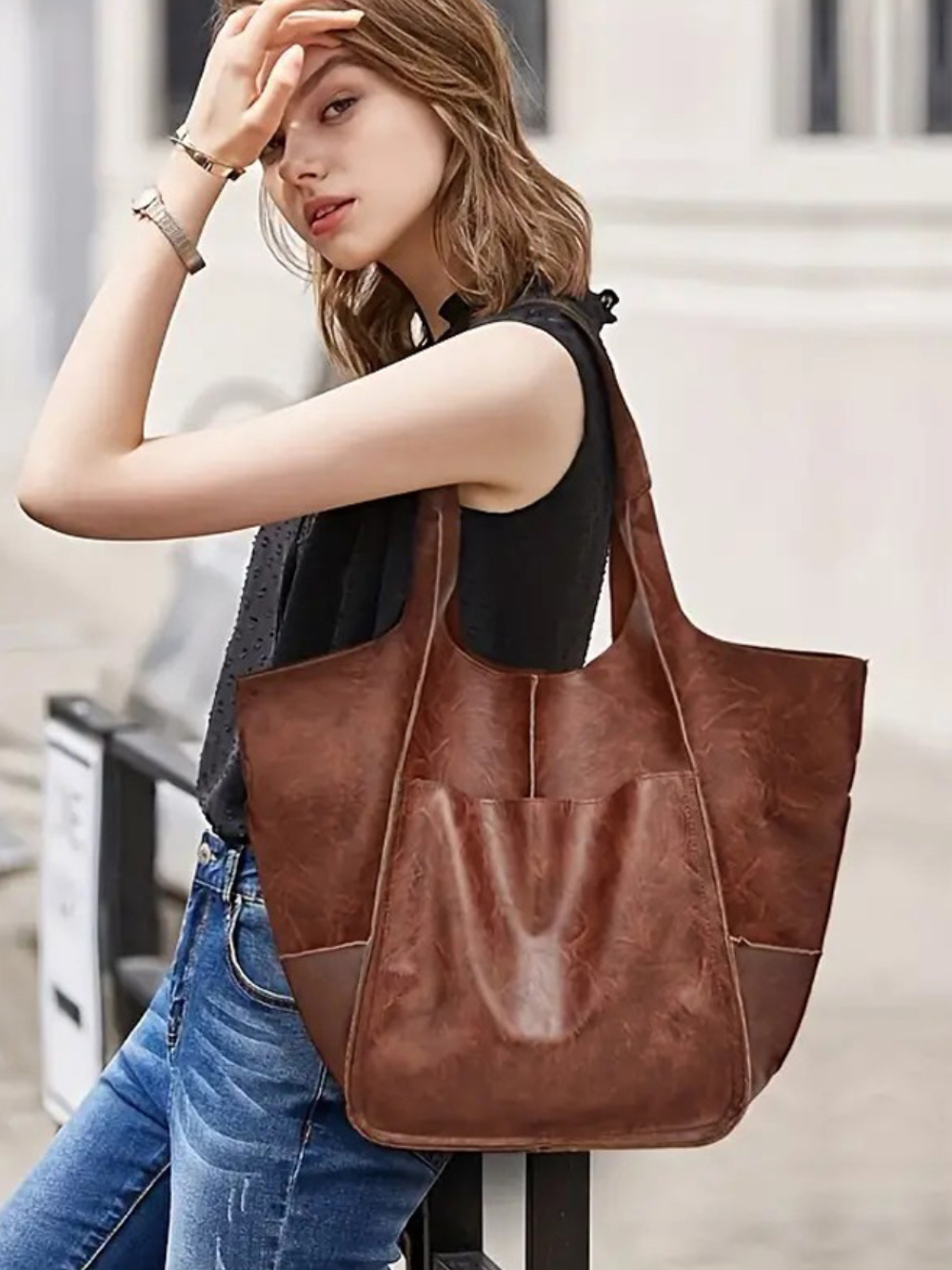 Solvivra Luxe Carry Soft Leather Handbag
