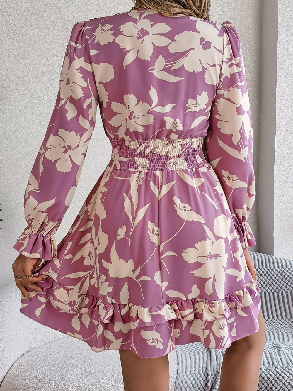Solvivra Ruffle Charm Tie Dress