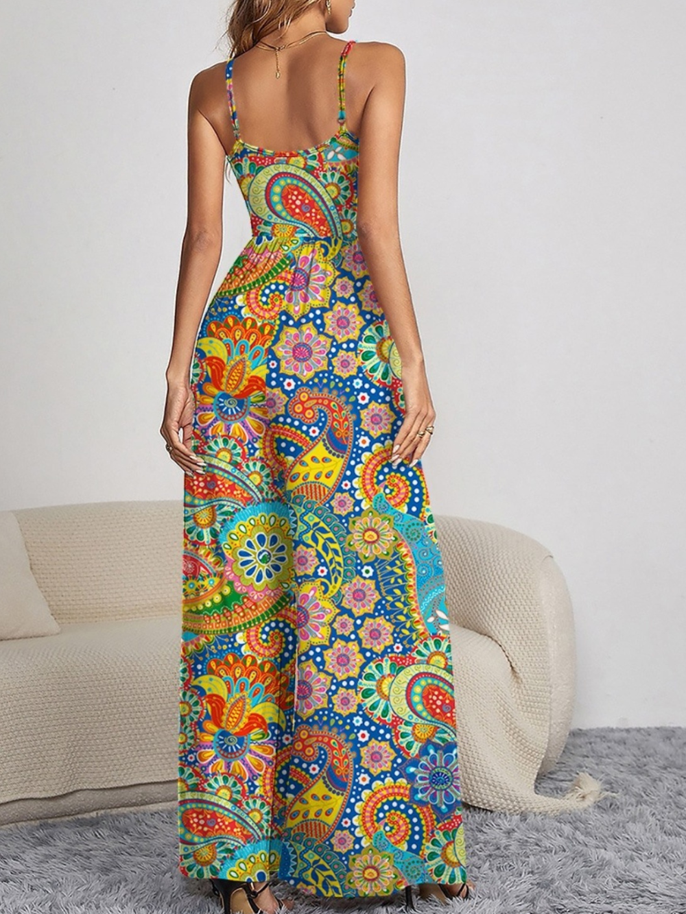 Solvivra Button Vista Wide-Leg Jumpsuit