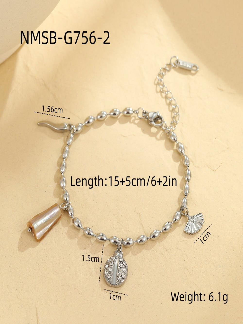 Solvivra Beaded Ocean Style Bracelet