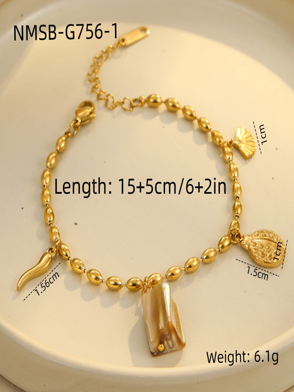 Solvivra Beaded Ocean Style Bracelet