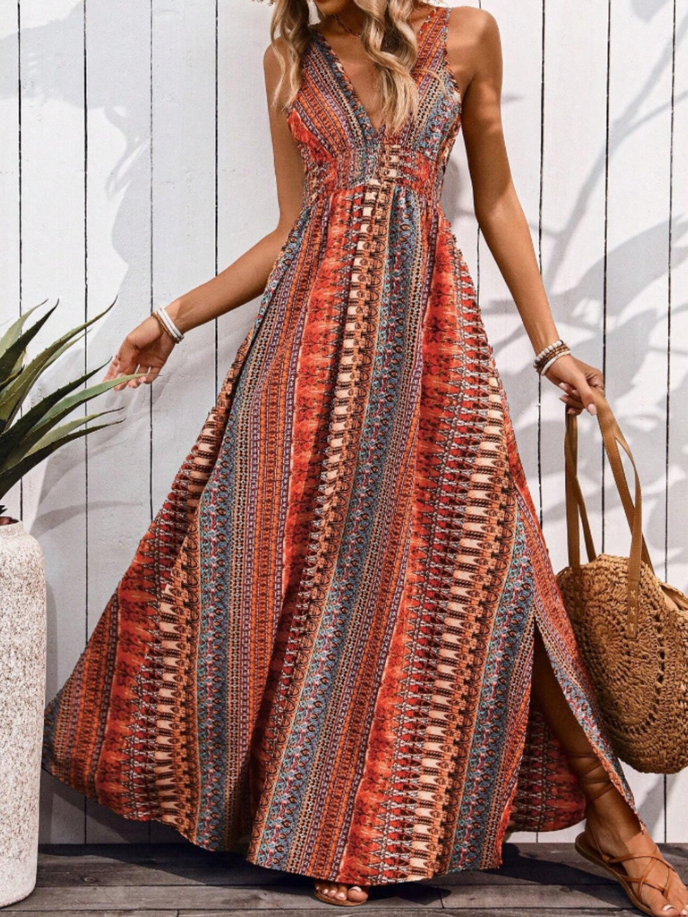 Solvivra Liora Back-Tie Maxi Dress
