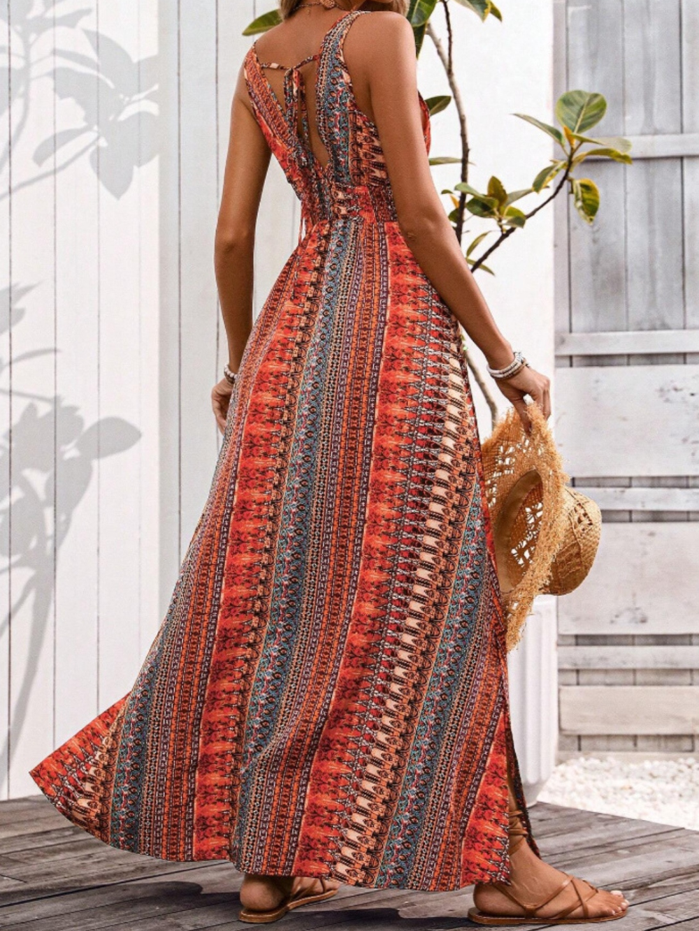 Solvivra Liora Back-Tie Maxi Dress