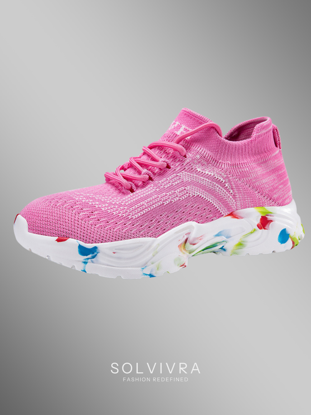Solvivra Aero Splash Mesh Platform Sneakers