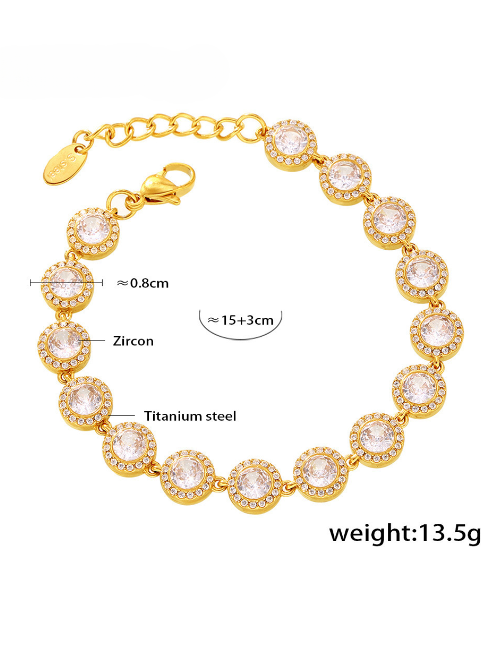 Solvivra Zircon Stitching Bracelet