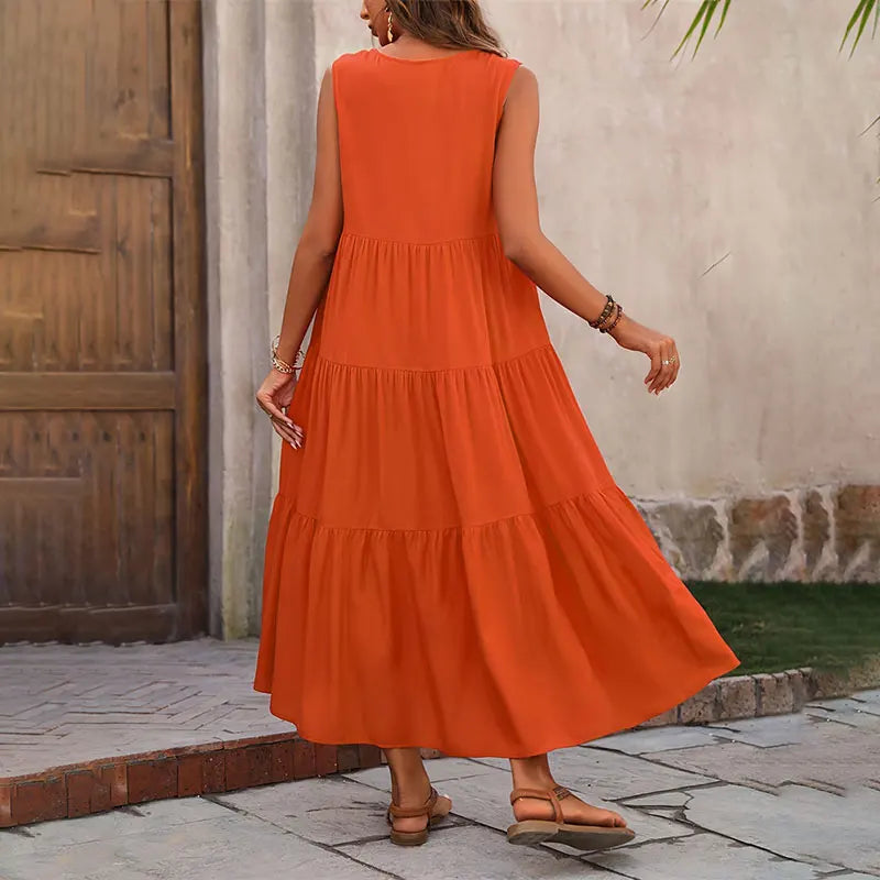 Solvivra Sunkissed Tier Maxi Dress