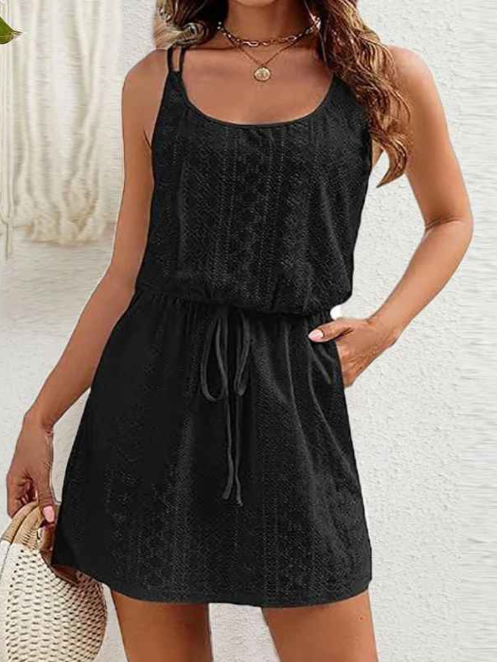Solvivra Coastal Breeze Drawstring Dress