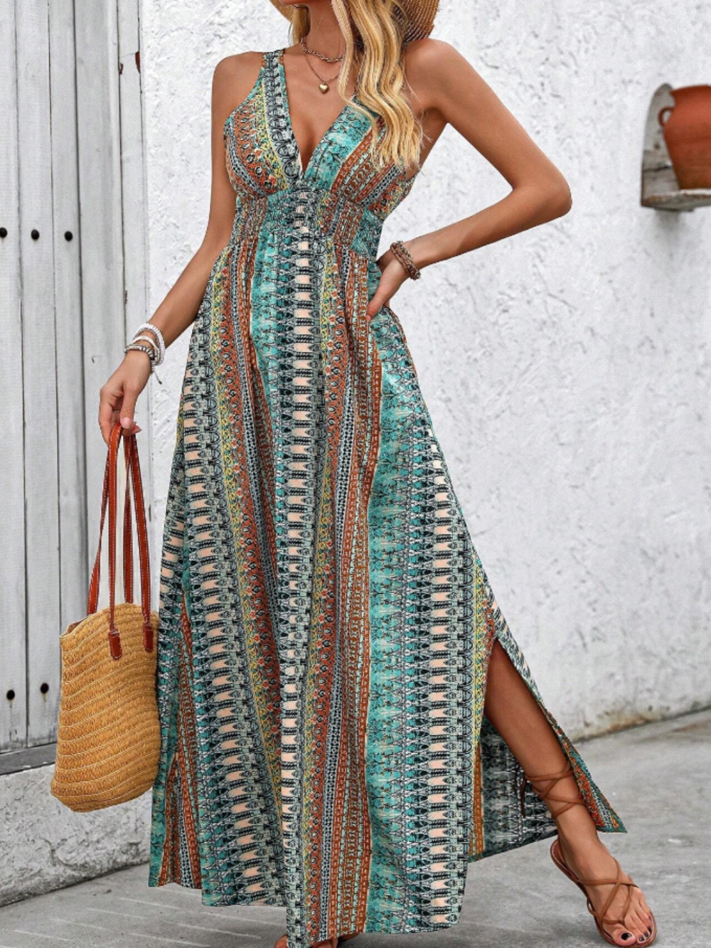Solvivra Liora Back-Tie Maxi Dress