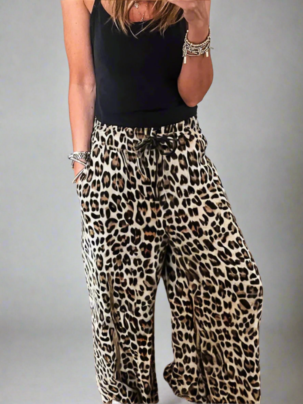 Solvivra Boldly Spotted Drawstring Pants